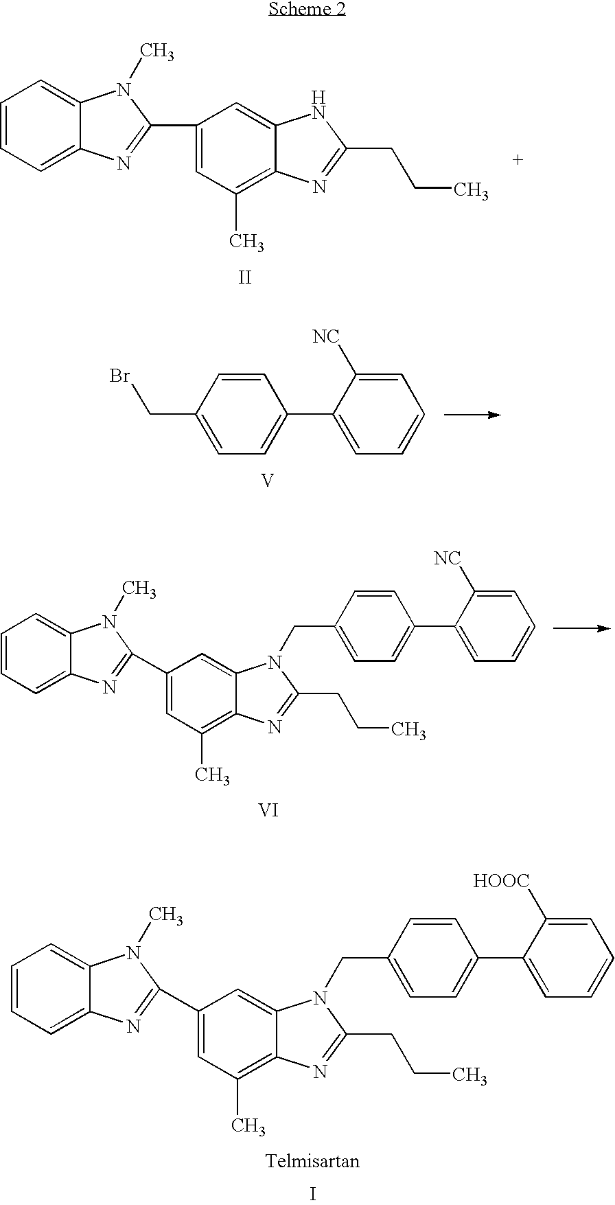 Telmisartan production process