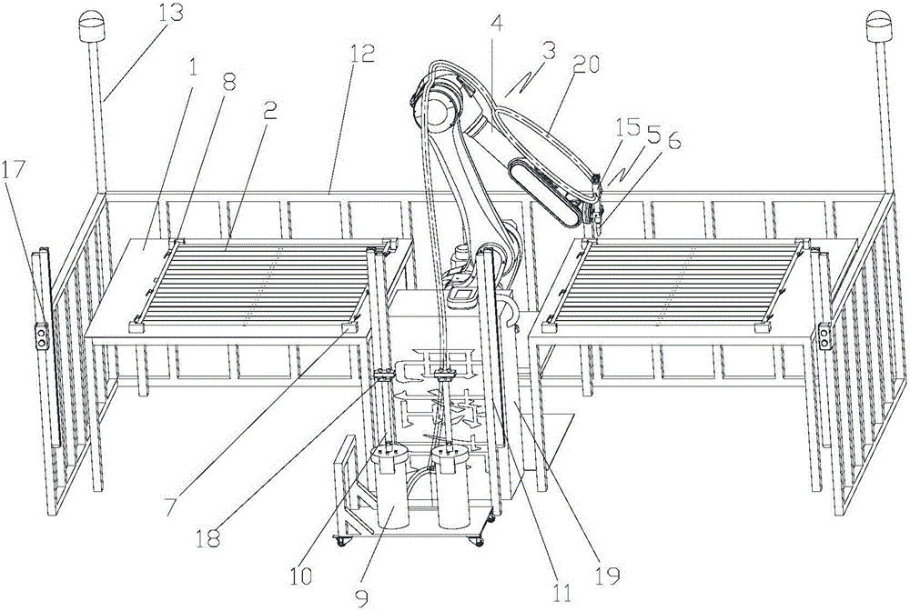 Automatic gluing device