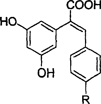 Carboxyl substituted resveratrol analog compound and its preparation method