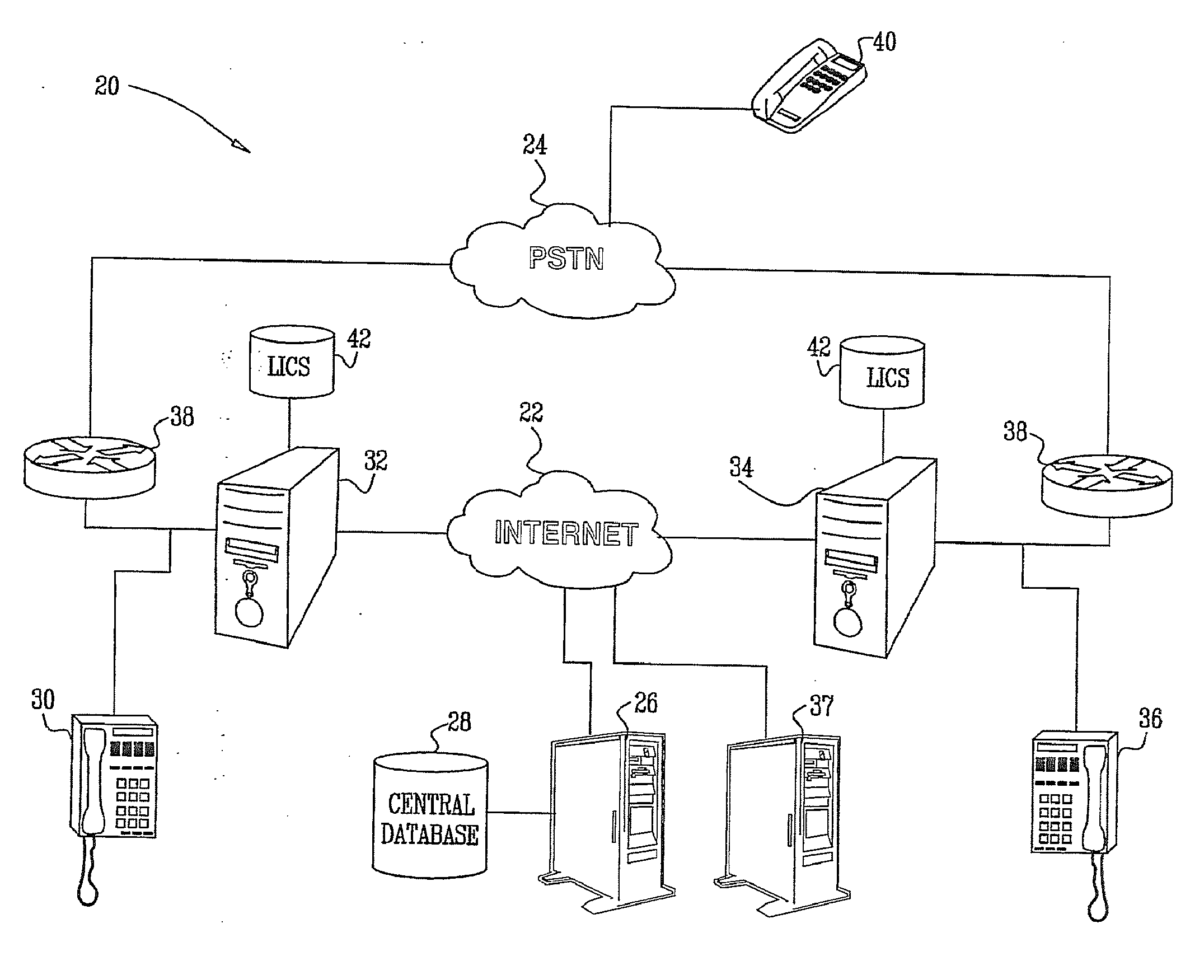 Efficient address caching for packet telephony services