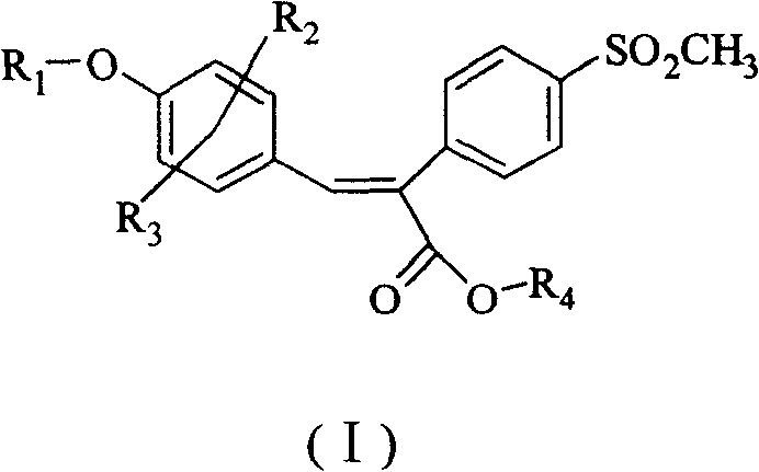 Sulfonyl diphenylethyllene endocompound and its preparation method and pharmaceutical uses