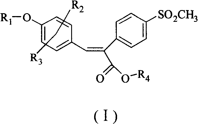 Sulfonyl diphenylethyllene endocompound and its preparation method and pharmaceutical uses