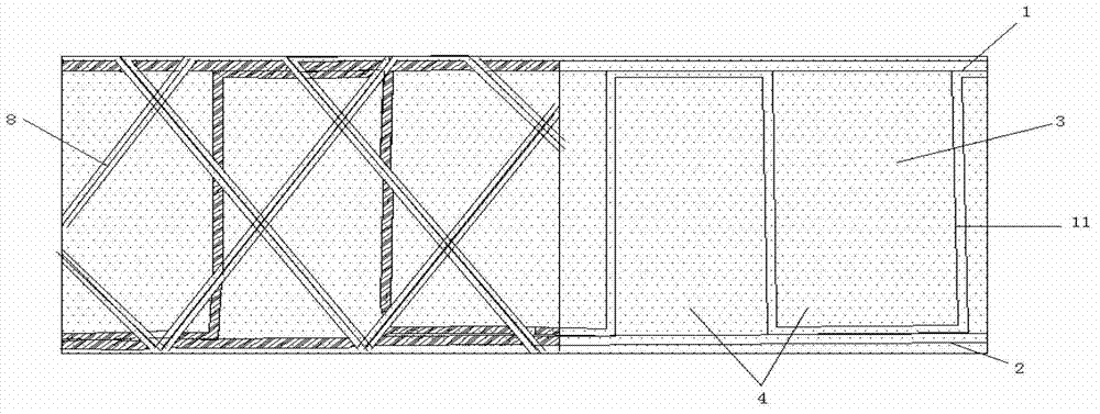 Composite material with foam sandwich structure and preparation method of composite material