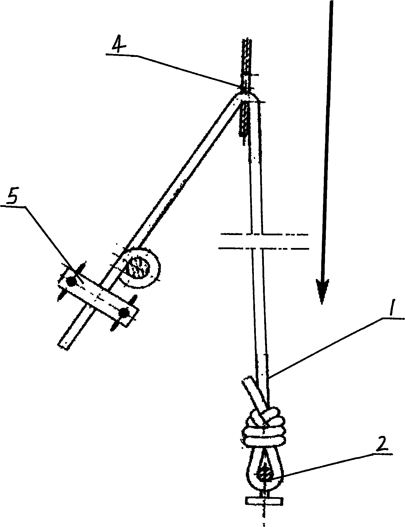 Testing method for safe performance of power climbing rope