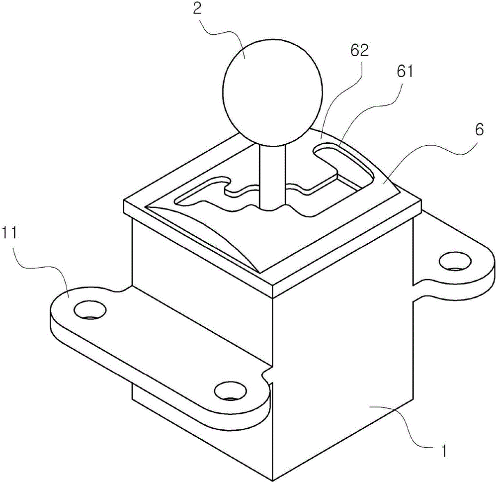 Electronic shift lever device