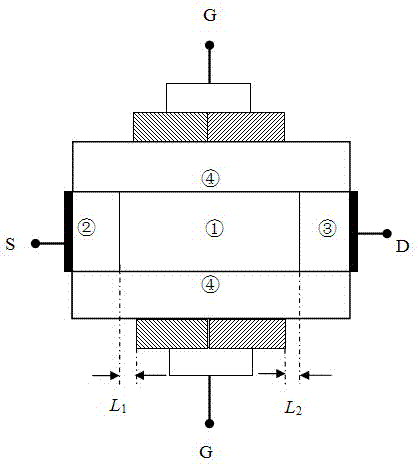 Carbon nano tube field effect tube of double-material underlap heterogeneous grid structure