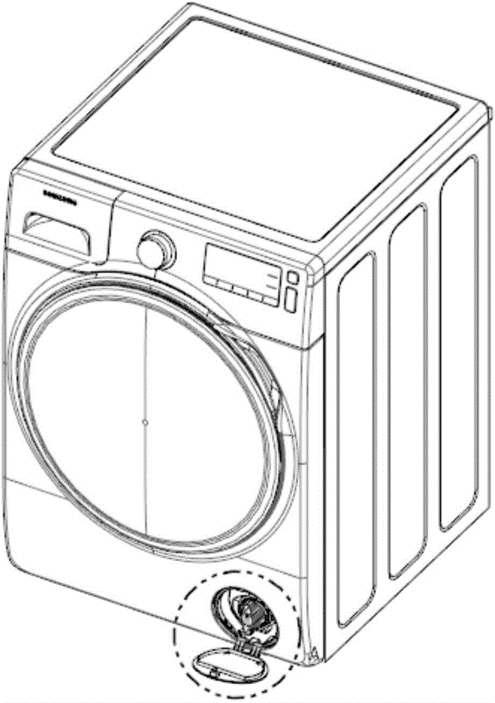 Washing-machine dewatering-pump cover plate support structure