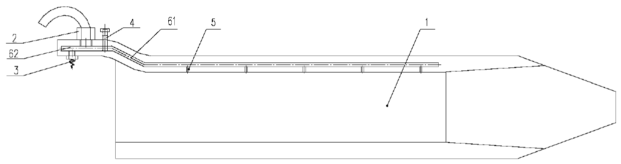 A guide device with the function of cooling and dust removal