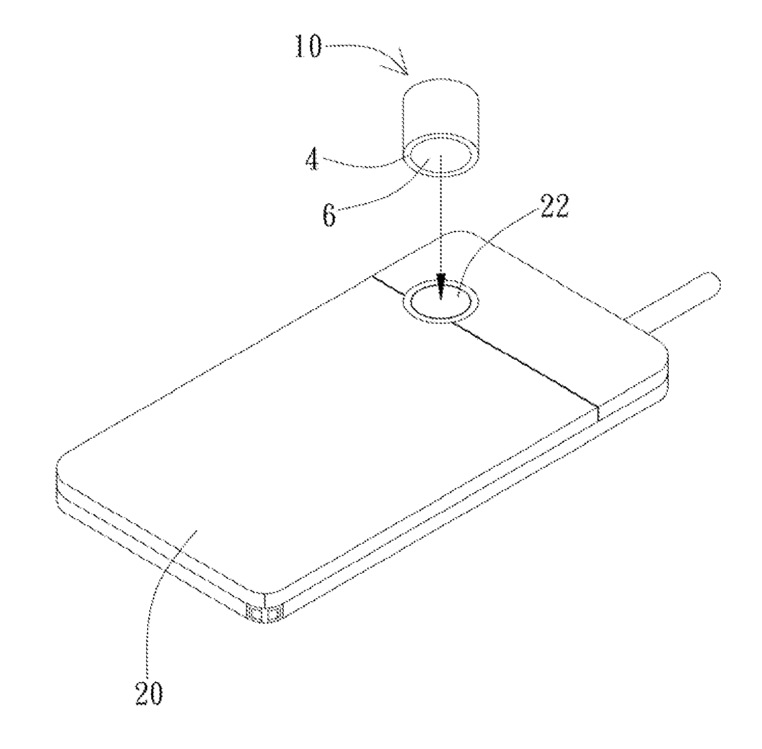 Non-visible particle detection based on smart phone