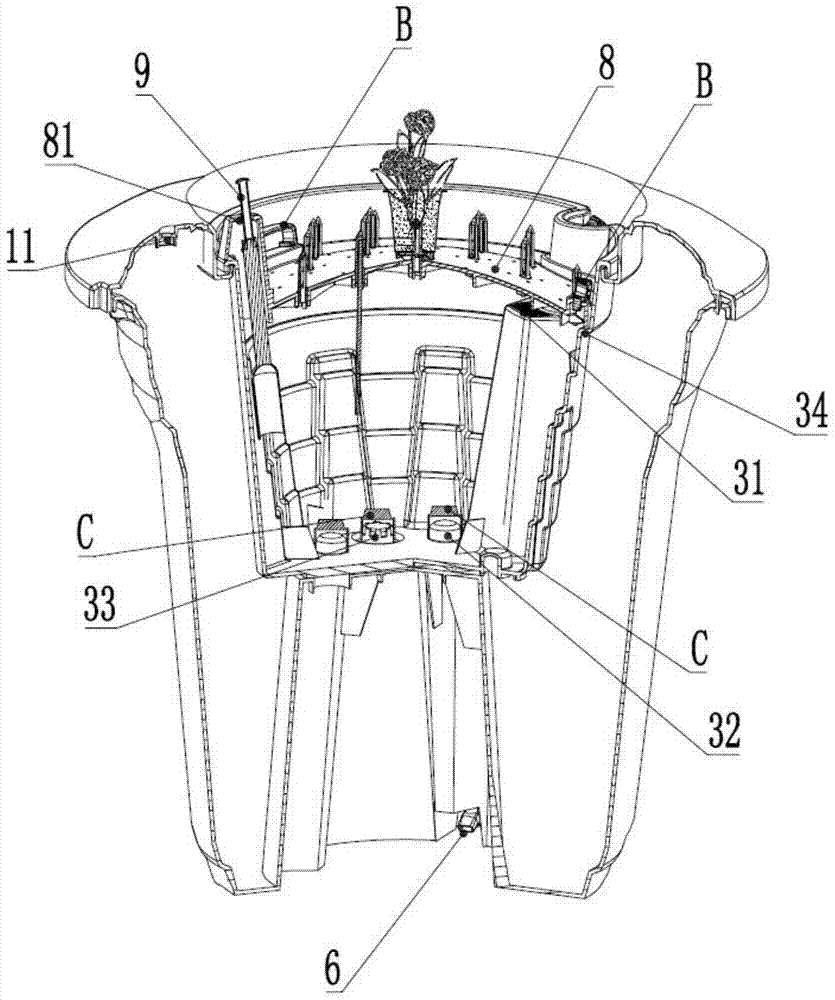 A combined multifunctional flowerpot