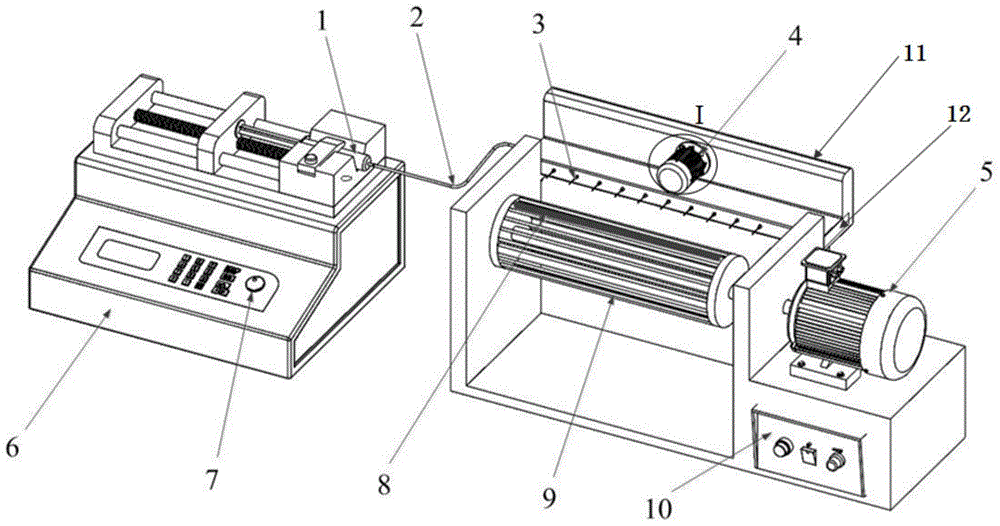 A large-scale magnetic spinning device and a method for preparing micro-nano fibers using the device