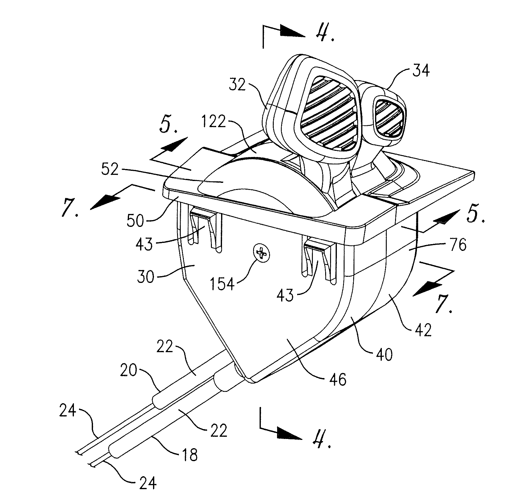 Panel mount cable control assembly