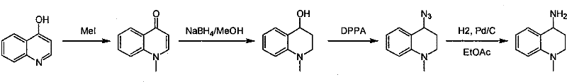 Synthesis method of 1-R-4-amino-1,2,3,4-tetrahydroquinoline