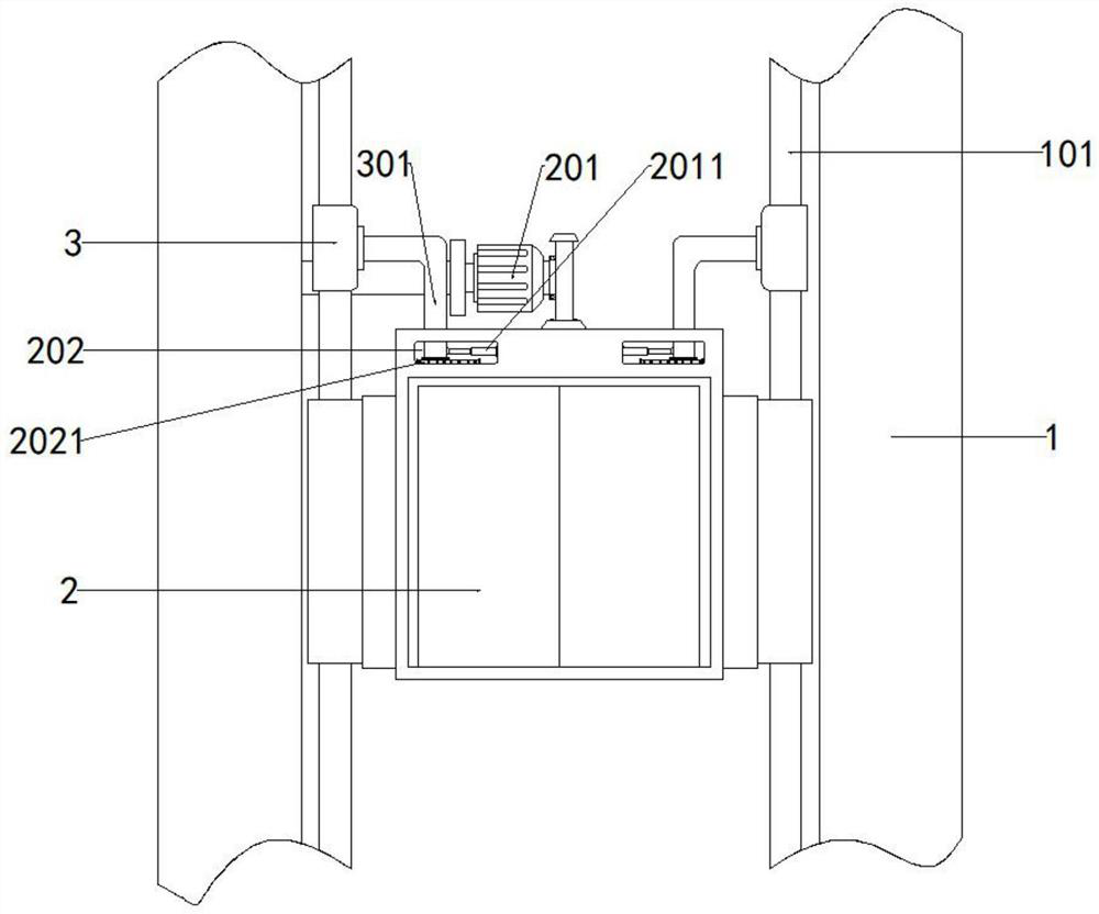 Vertical falling locking mechanism for rail transportation