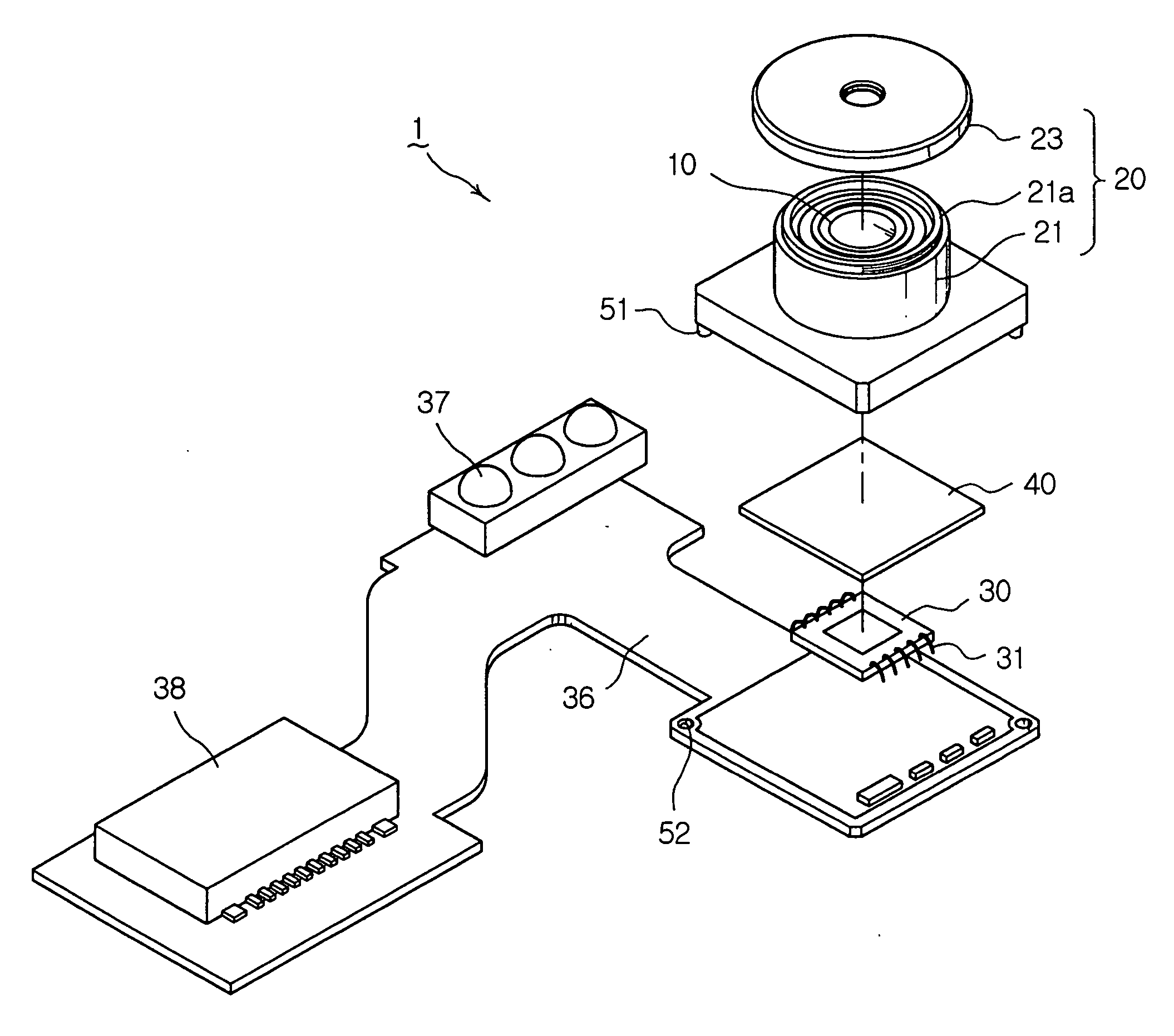 Nonadjustable focusing type camera module