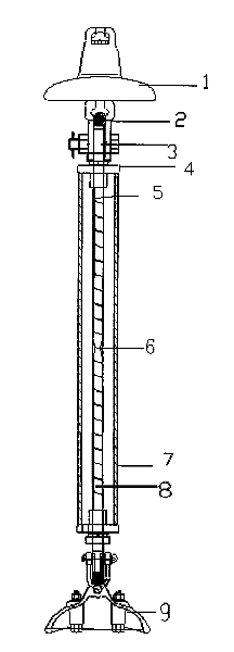 Device for preventing power transmission tower from collapsing caused by overload