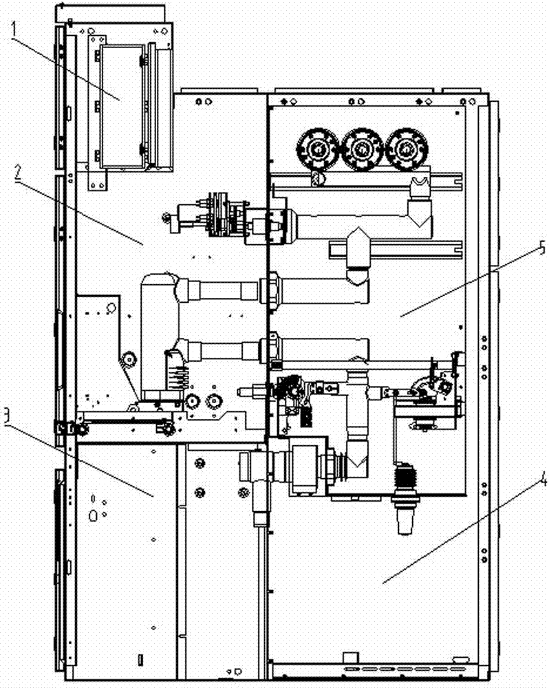 Solid insulated high-voltage vacuum switch cabinet utilizing environment-friendly gas