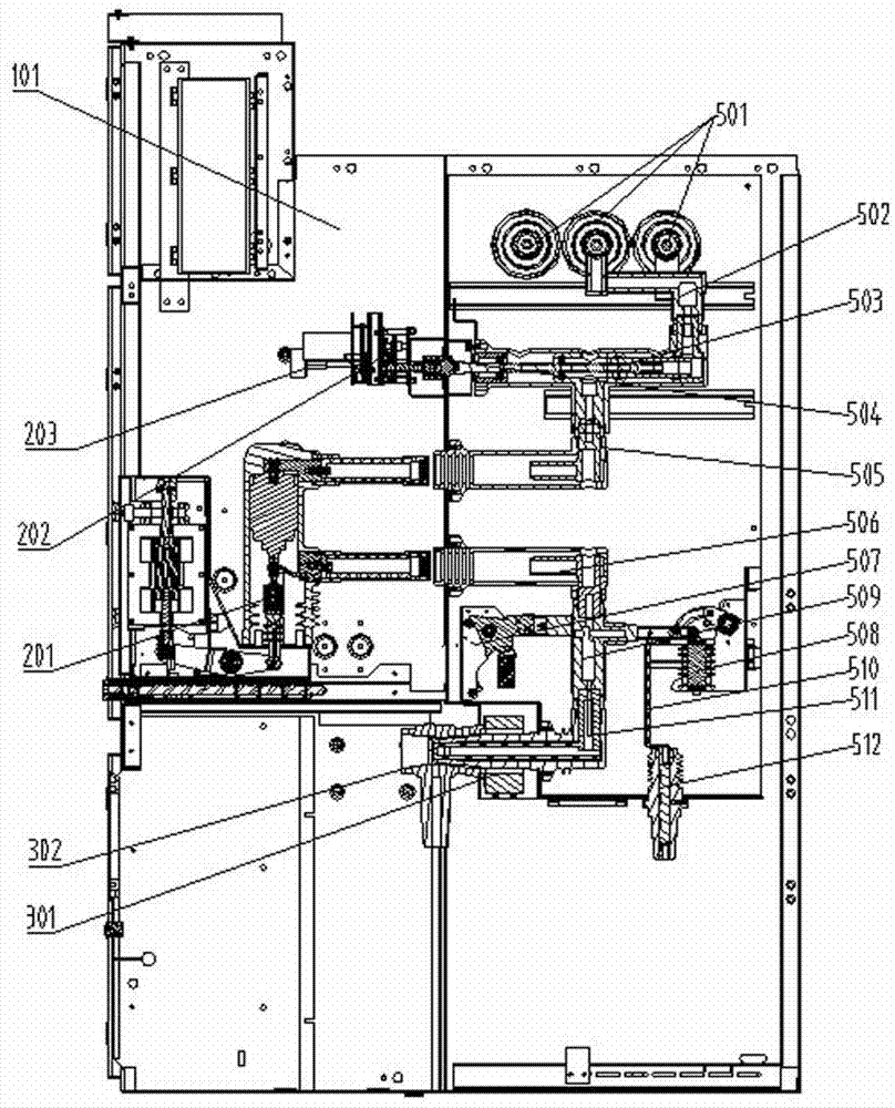 Solid insulated high-voltage vacuum switch cabinet utilizing environment-friendly gas