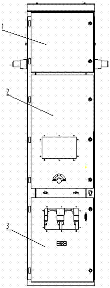 Solid insulated high-voltage vacuum switch cabinet utilizing environment-friendly gas