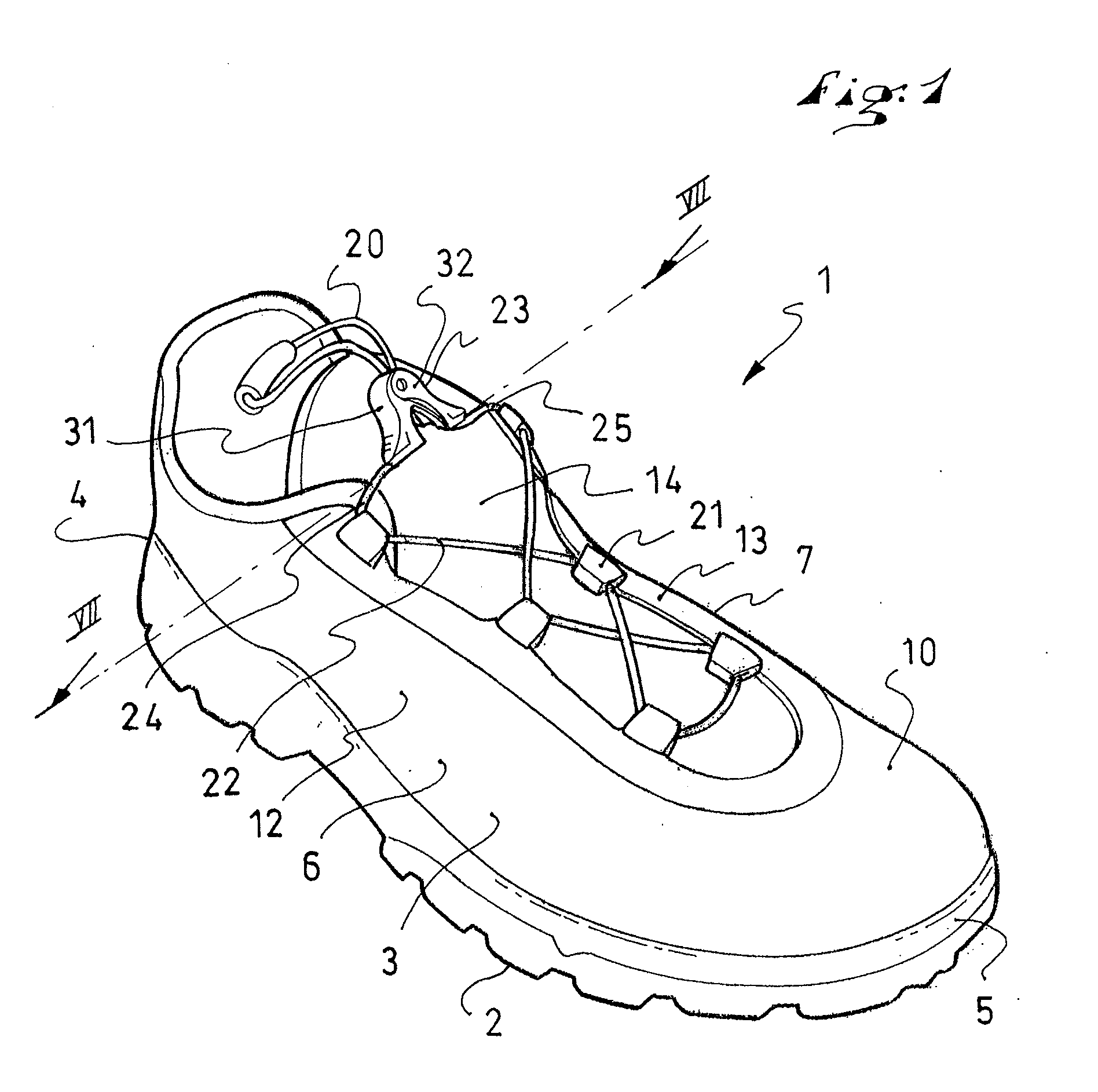 Device for locking flexible strands