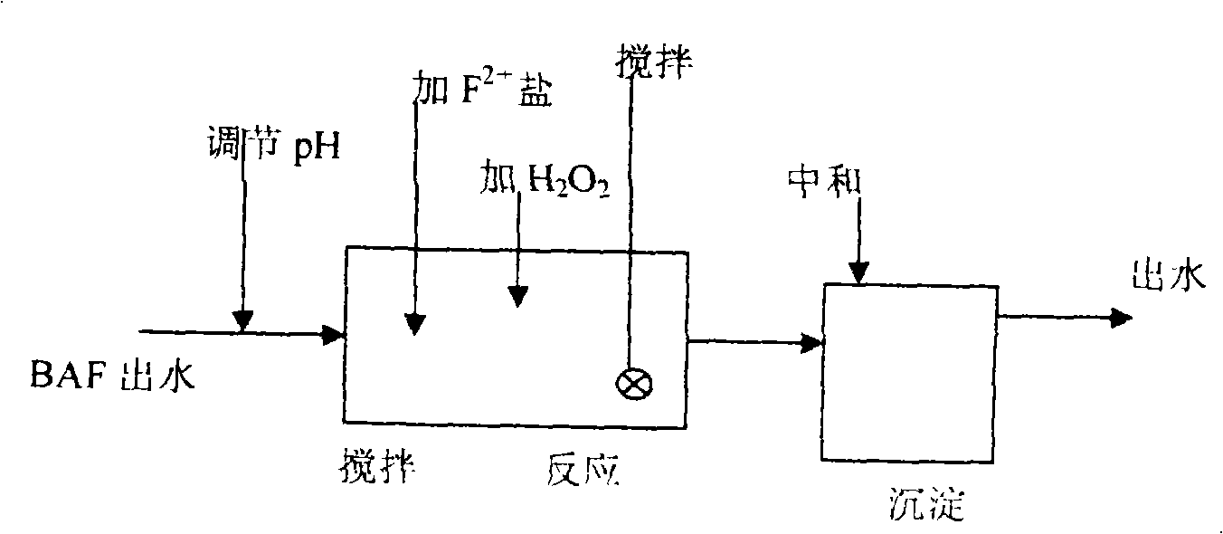 Coked and petrochemical wastewater treatment process having deep biochemical treatment and physicochemical treatment