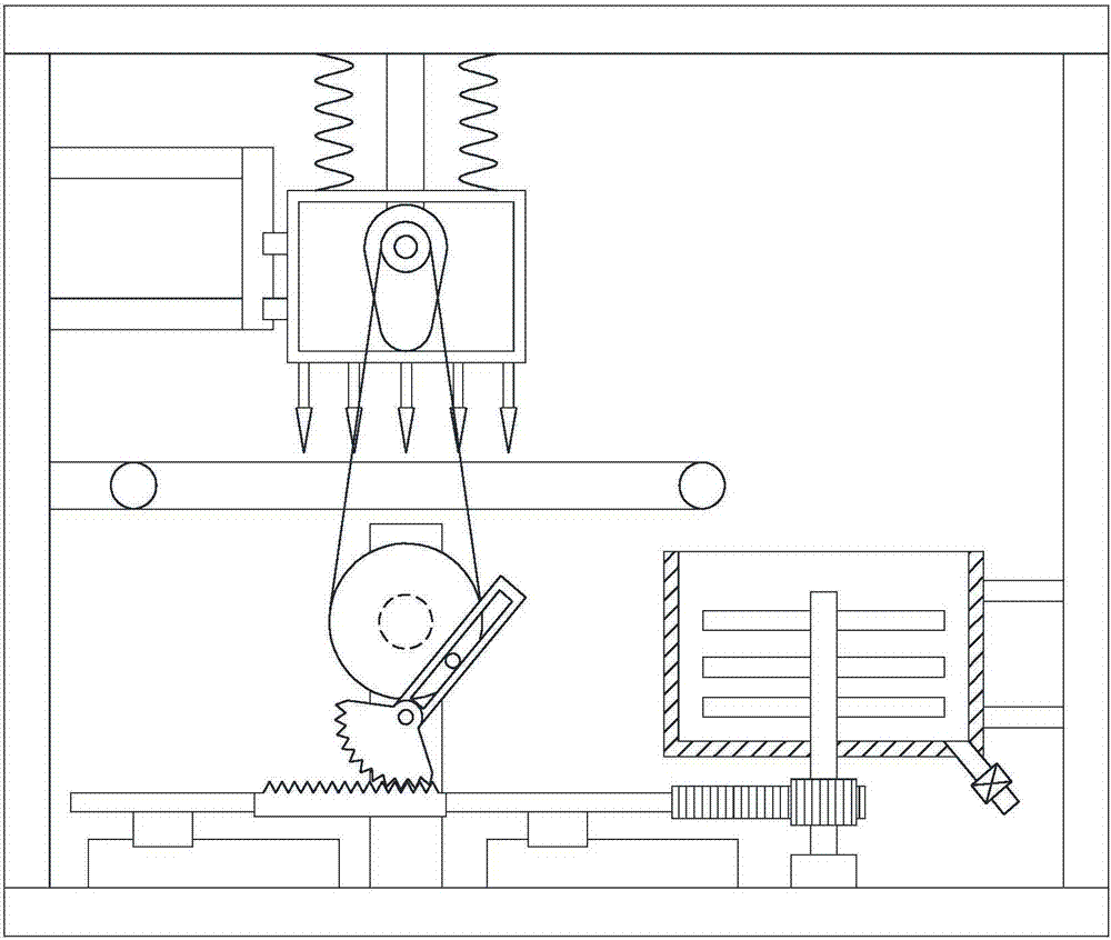 Integrated automatic cutting and mixing device for traditional Chinese medicinal materials