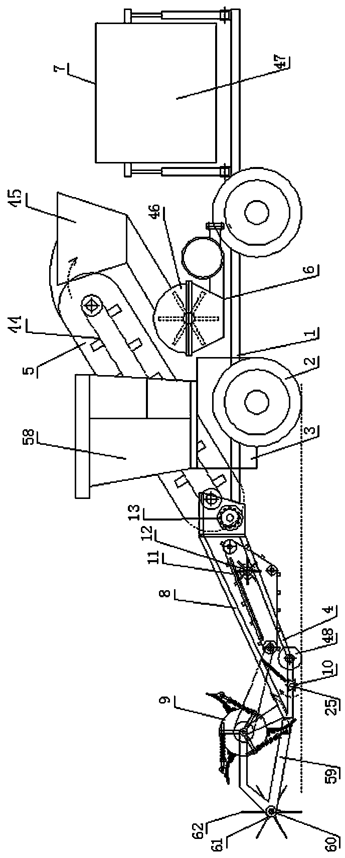 Self-propelled melon seed harvester