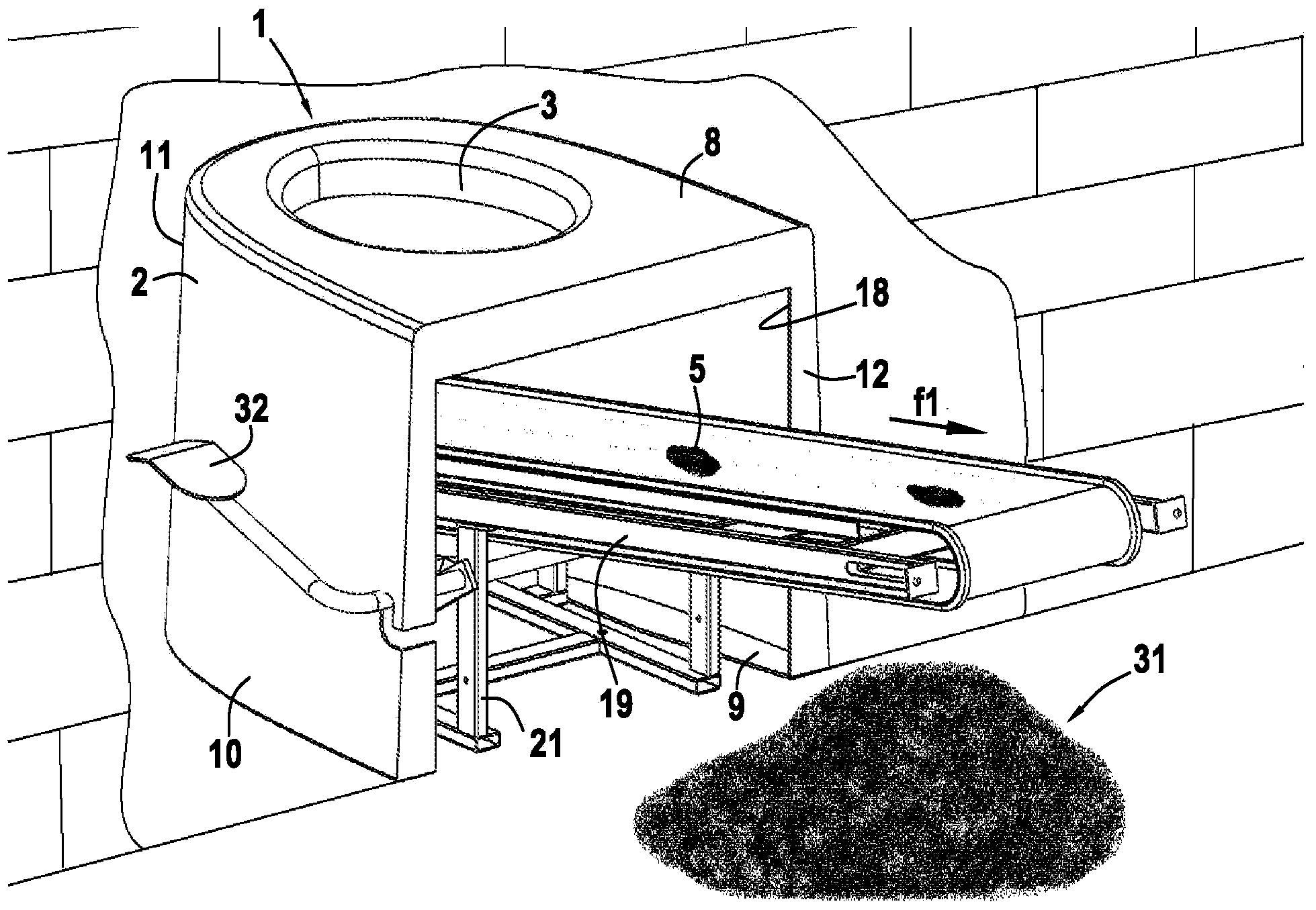 Compact dry toilet installation