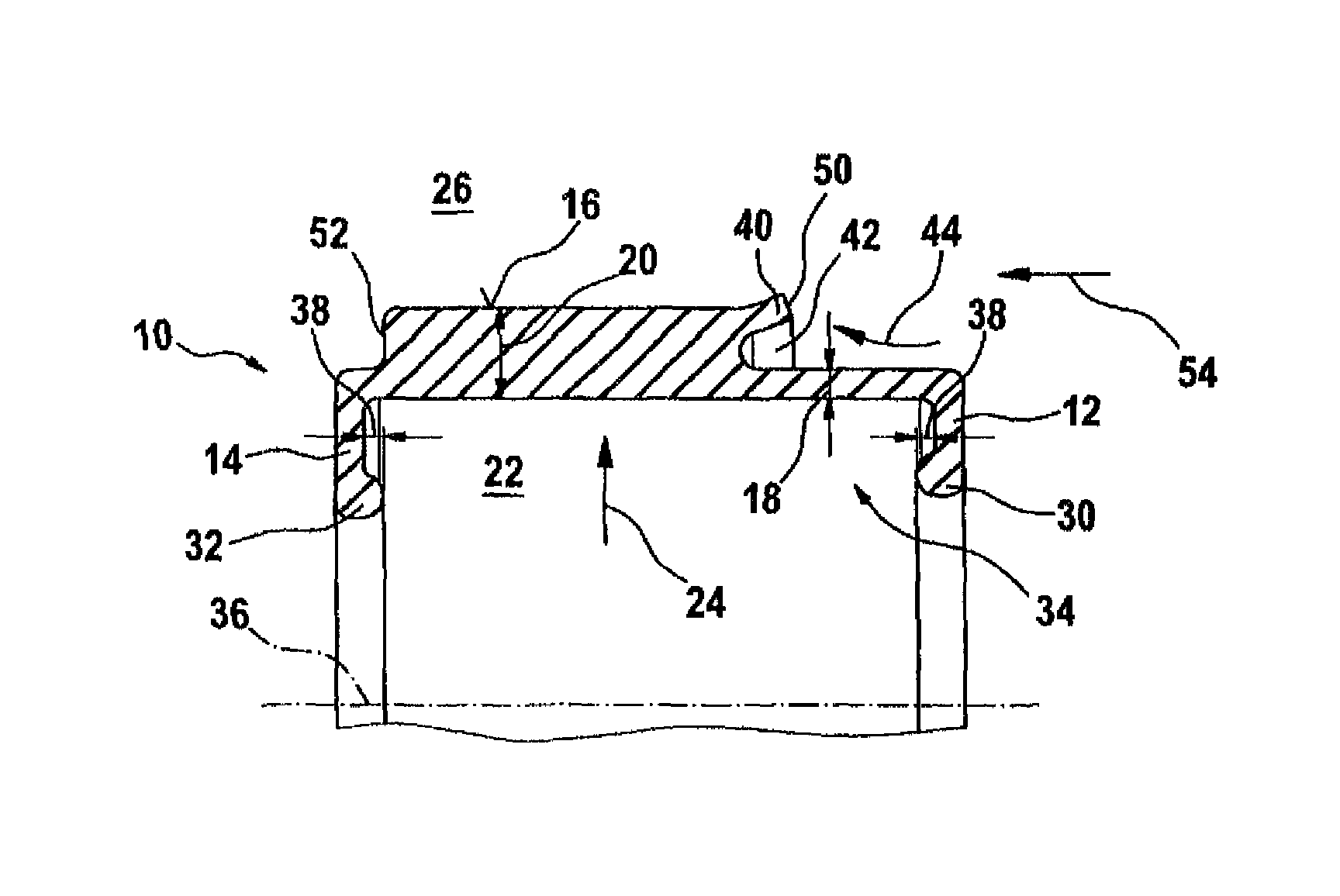 Pressurizable sealing element