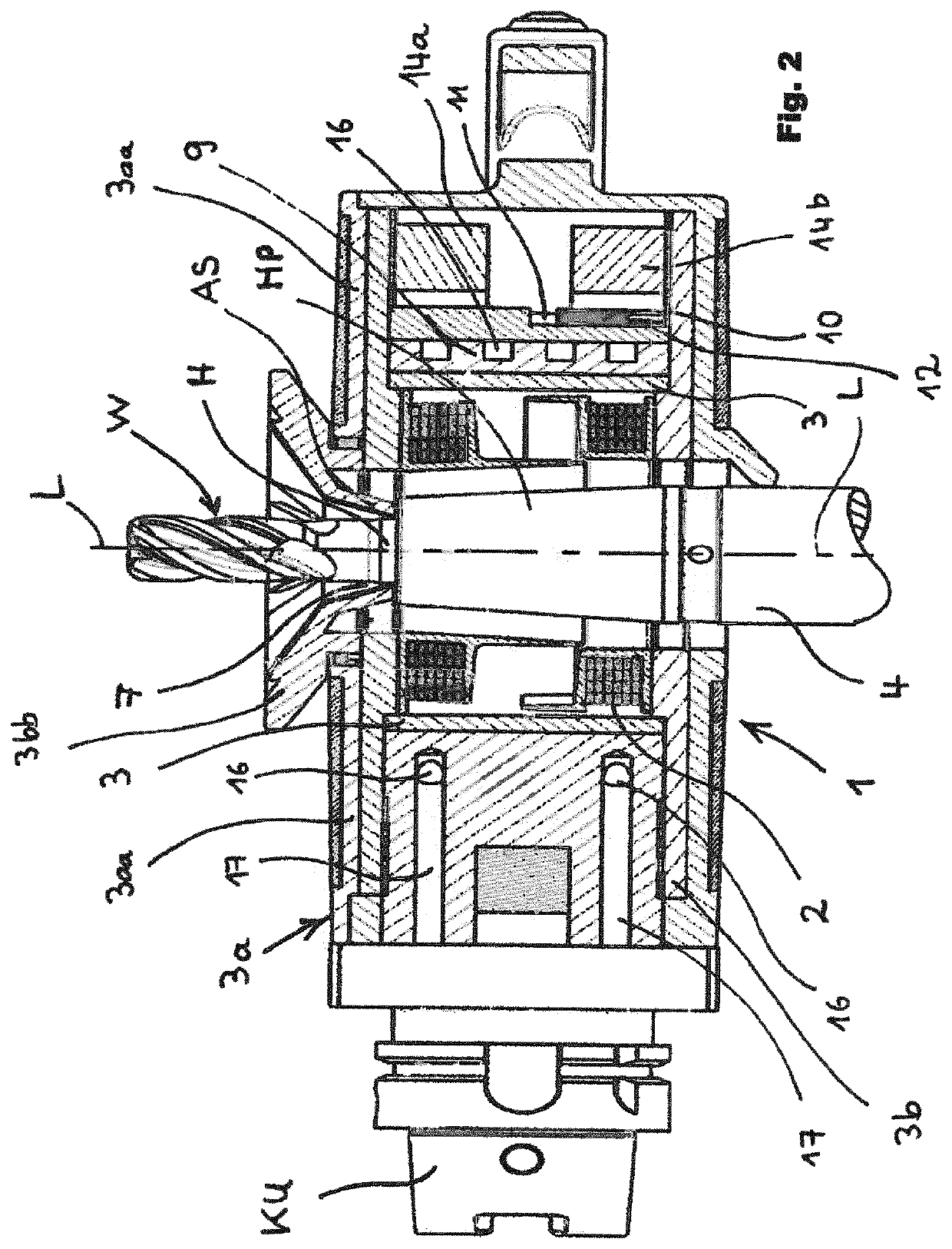 Contraction device having heating control