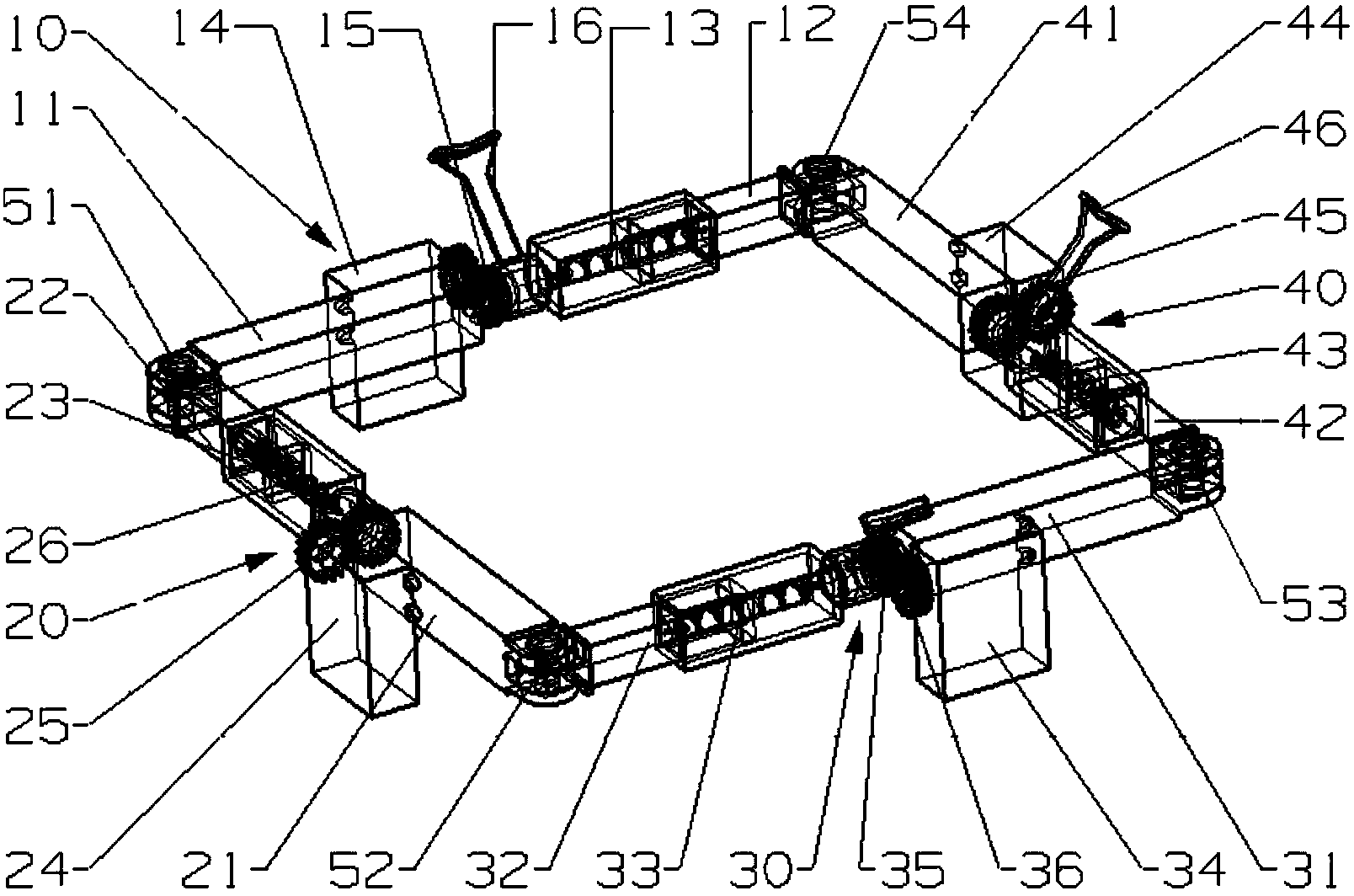 Poking type pole-climbing robot