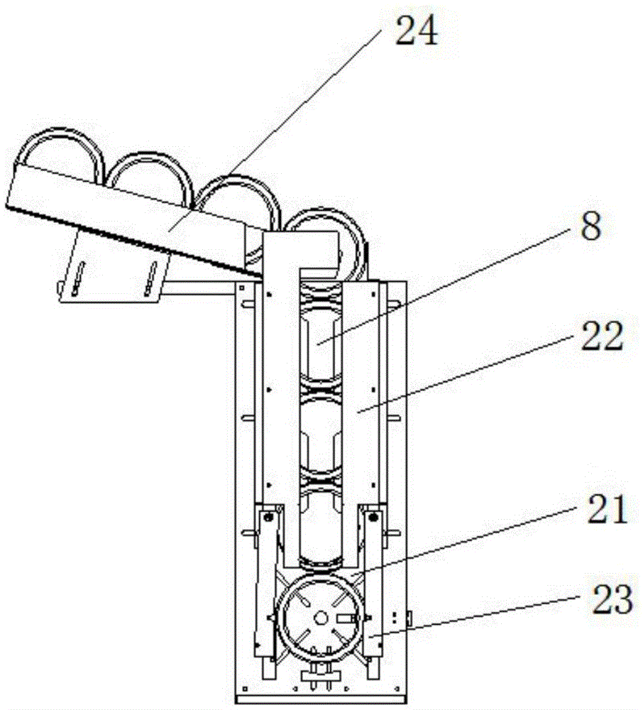 Automatic feeding and discharging device for window punching of tapered roller bearing retainers