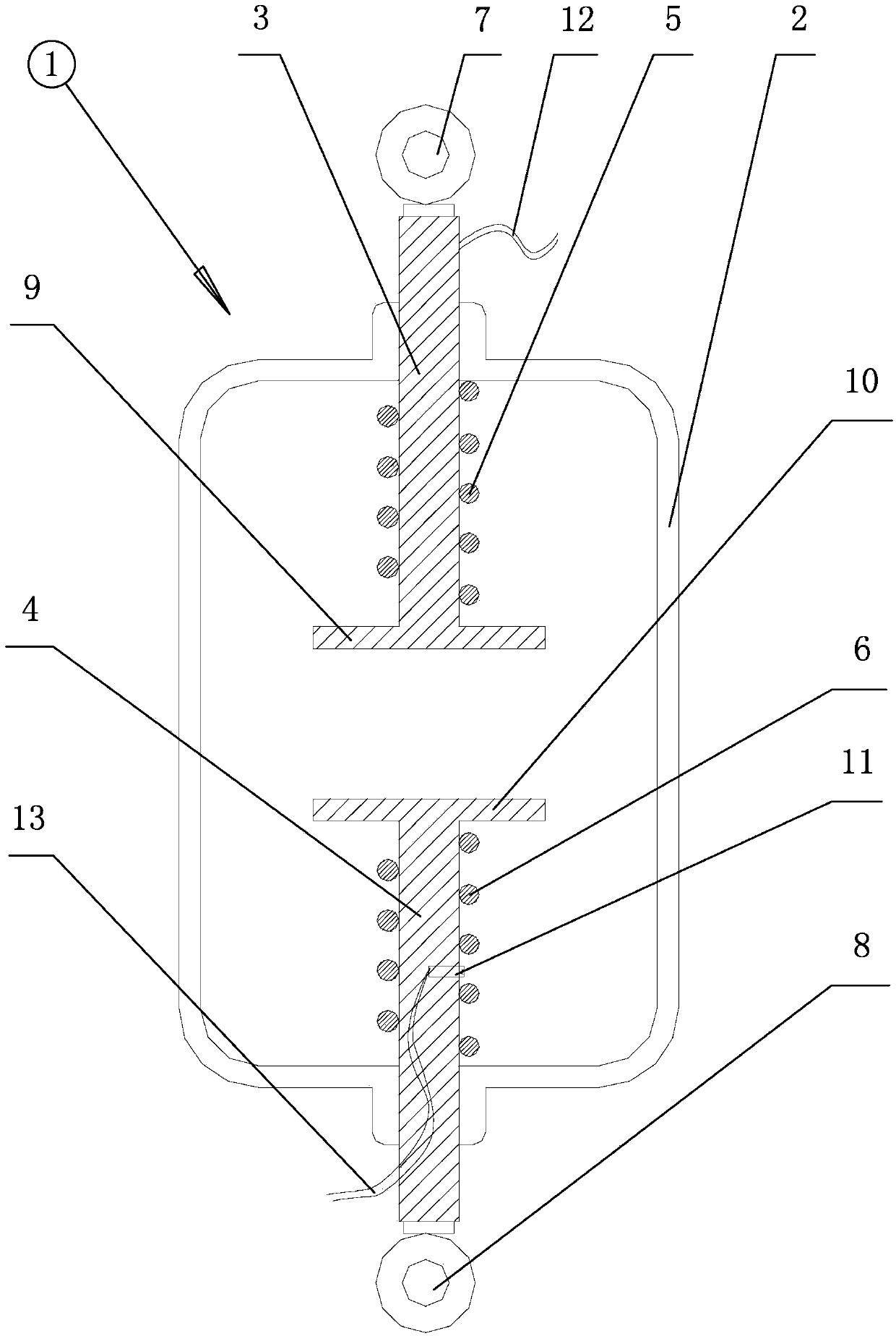 Magnetic suspension low-frequency shock absorber