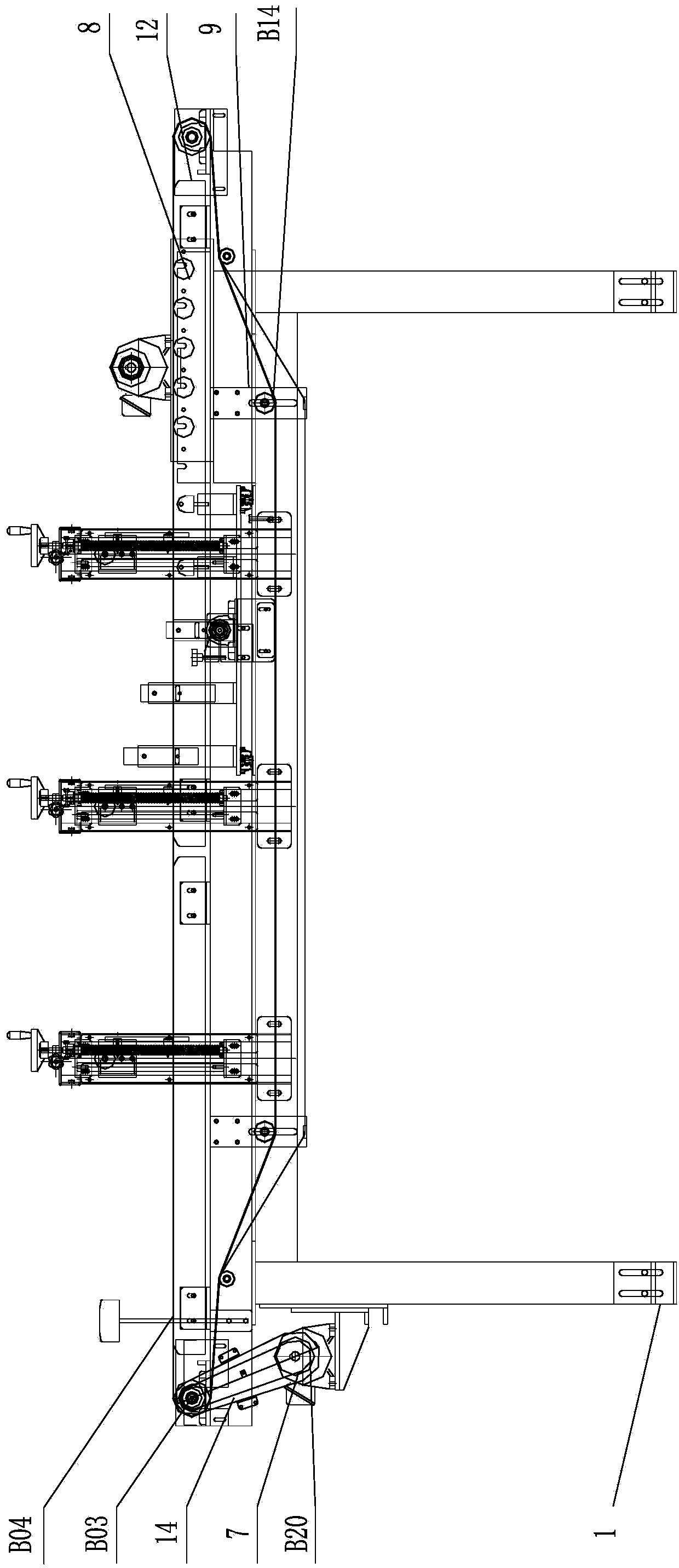 Glass wool product packaging production line and glass wool product packaging method