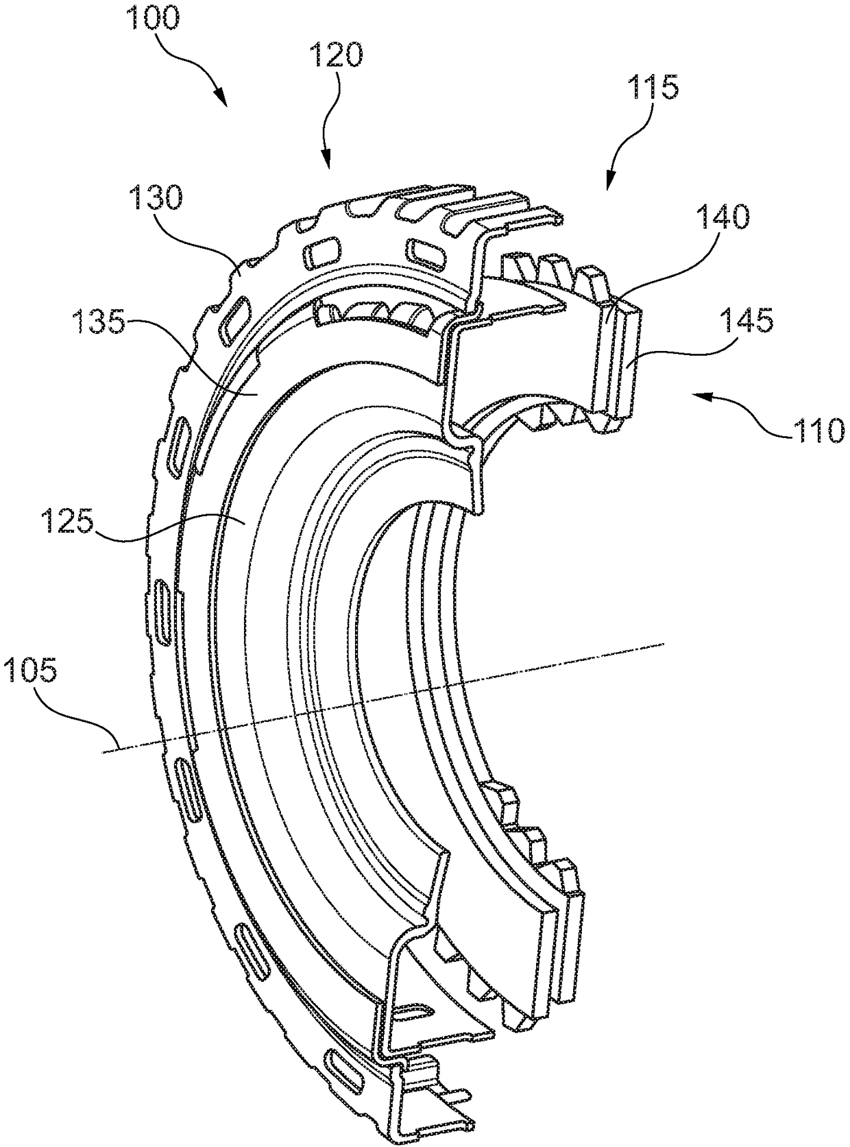 bracket for friction element of double clutch