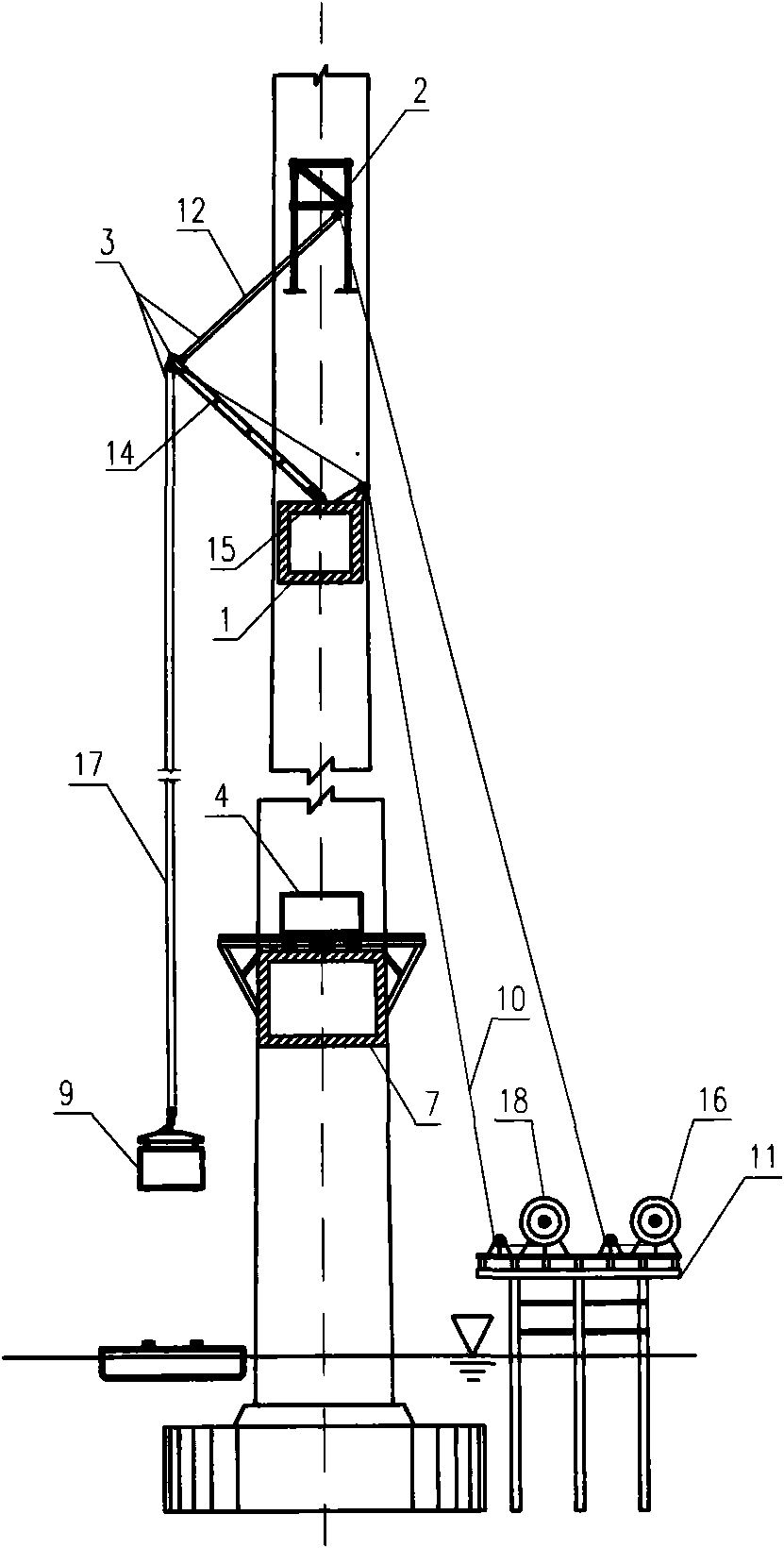 Mounting method for underbeam segment of large-stride steel box girder stayed-cable bridge