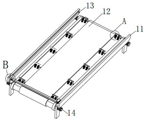 Feeding and discharging device for forestry seedling bed