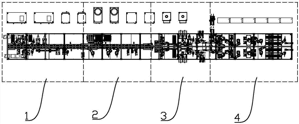 Integrated automated production line for assembling of battery cells