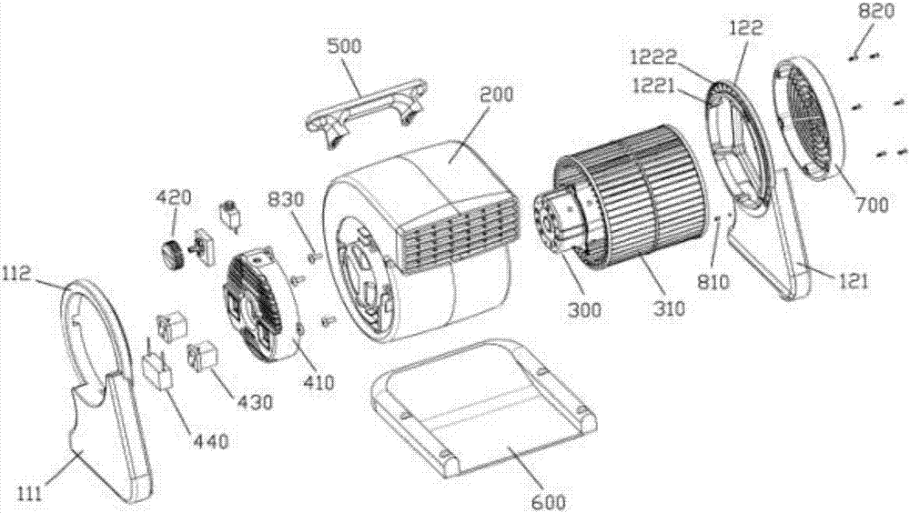 Floor blowing machine