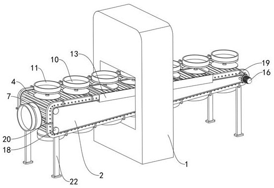 Automatic feeding device of loader gearbox body cleaning machine