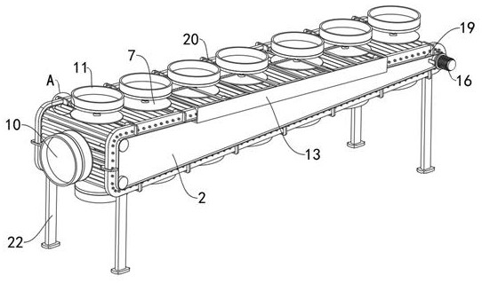 Automatic feeding device of loader gearbox body cleaning machine