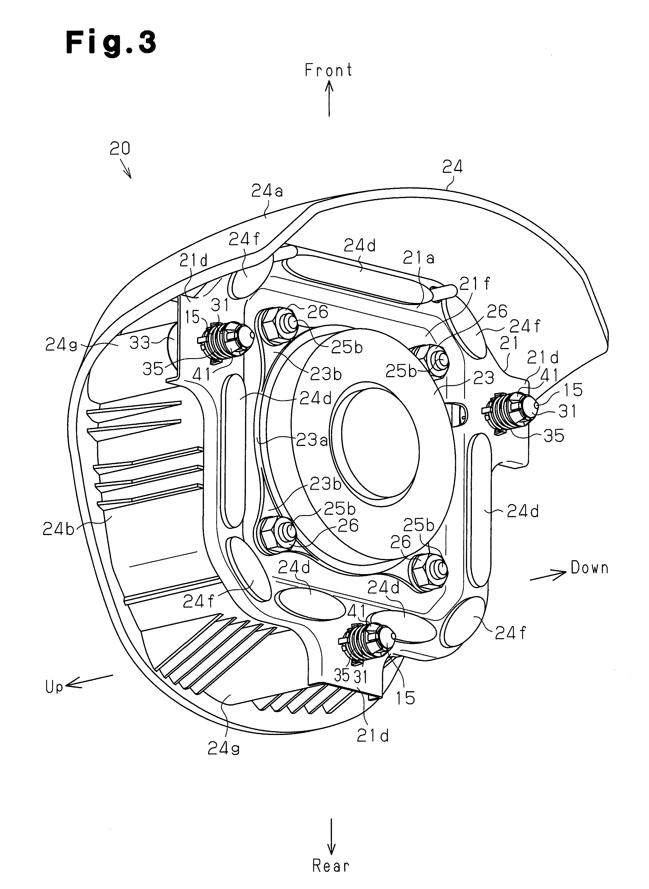 Airbag-equipped steering wheel device