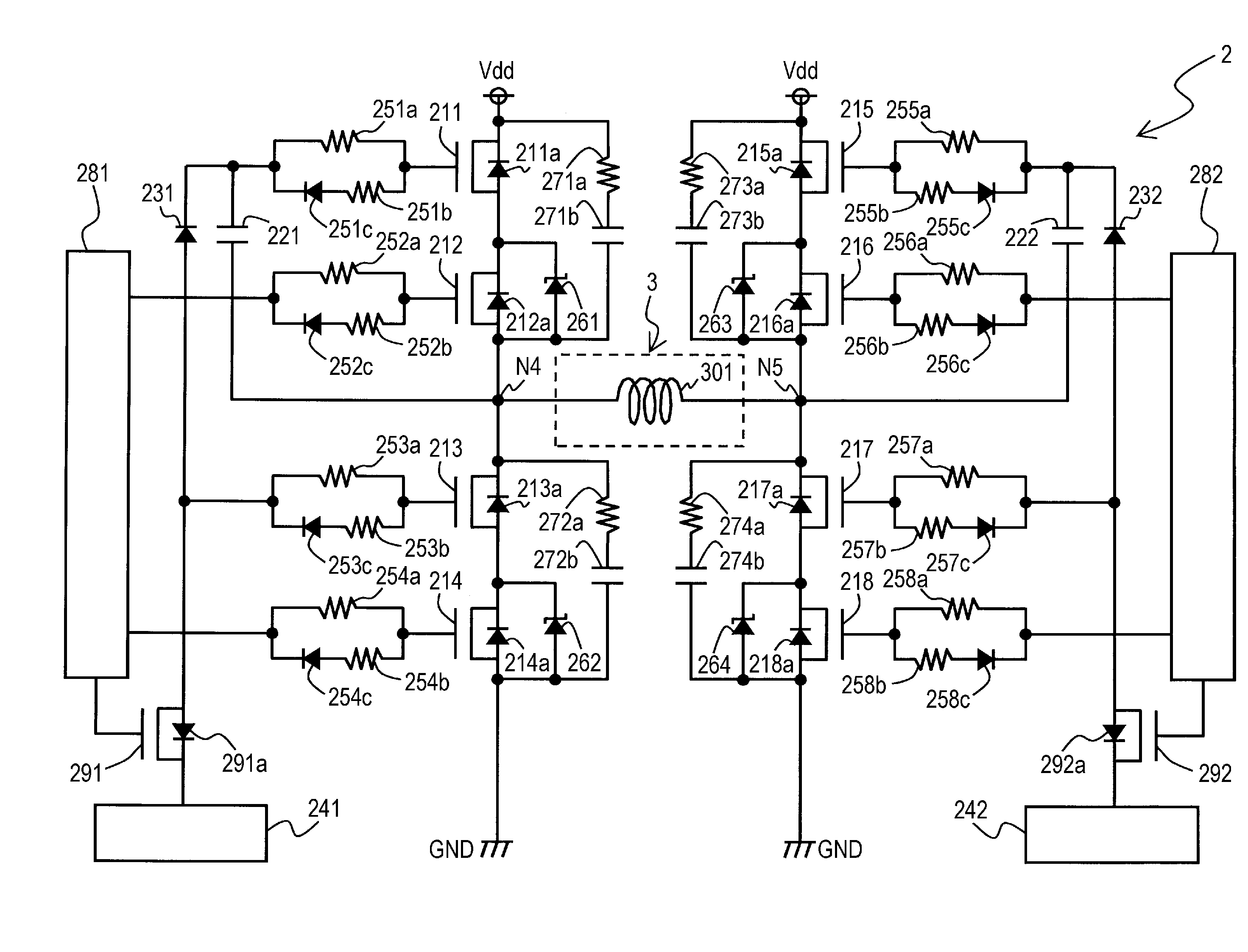 Switching power supply device, and inverter, converter, and solar power controller including same