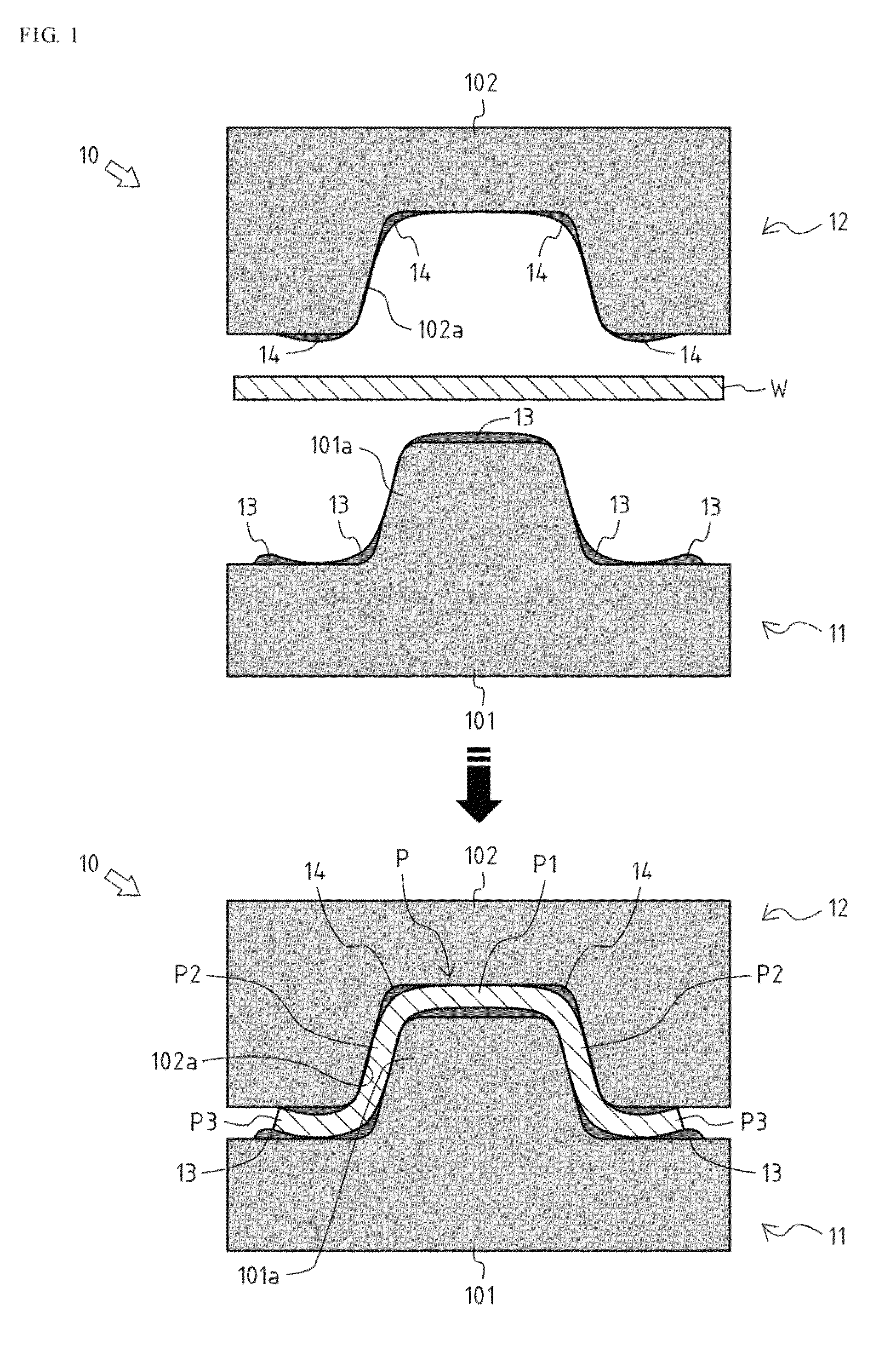Hot-pressing die and method for manufacturing the same