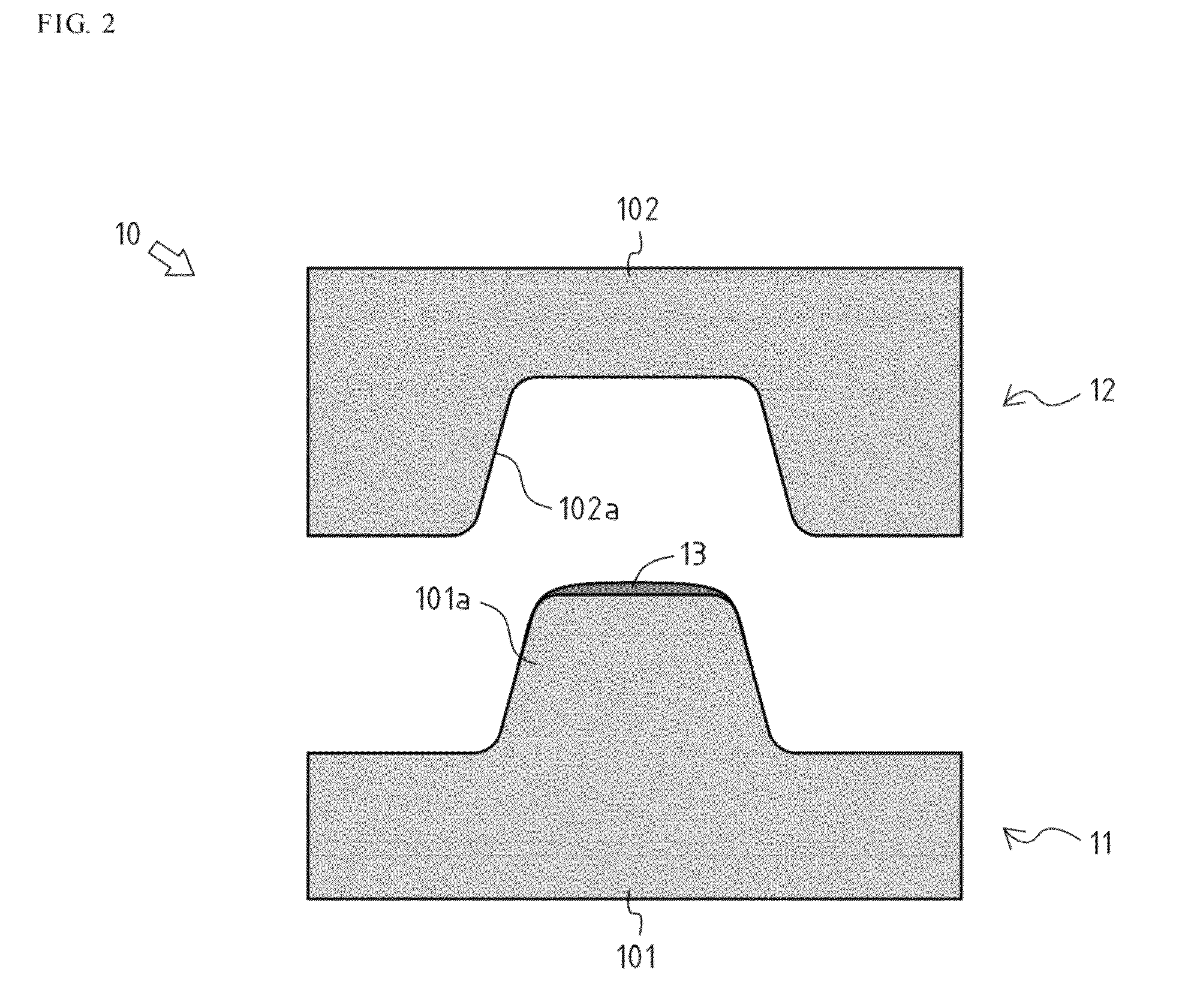 Hot-pressing die and method for manufacturing the same