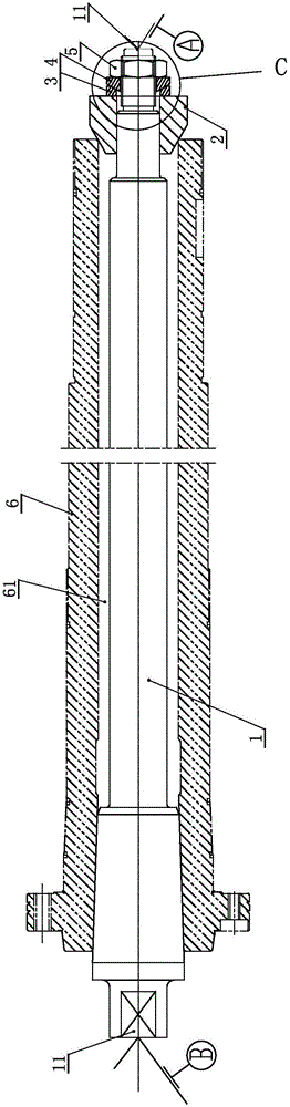 Special mandrel tool for accurately grinding excircle of main shaft of high-precision numerical control machine tool