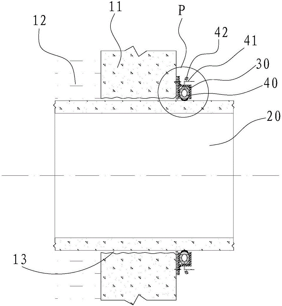 Sealing mounting structure of tunnel pipeline and mounting method of tunnel pipeline