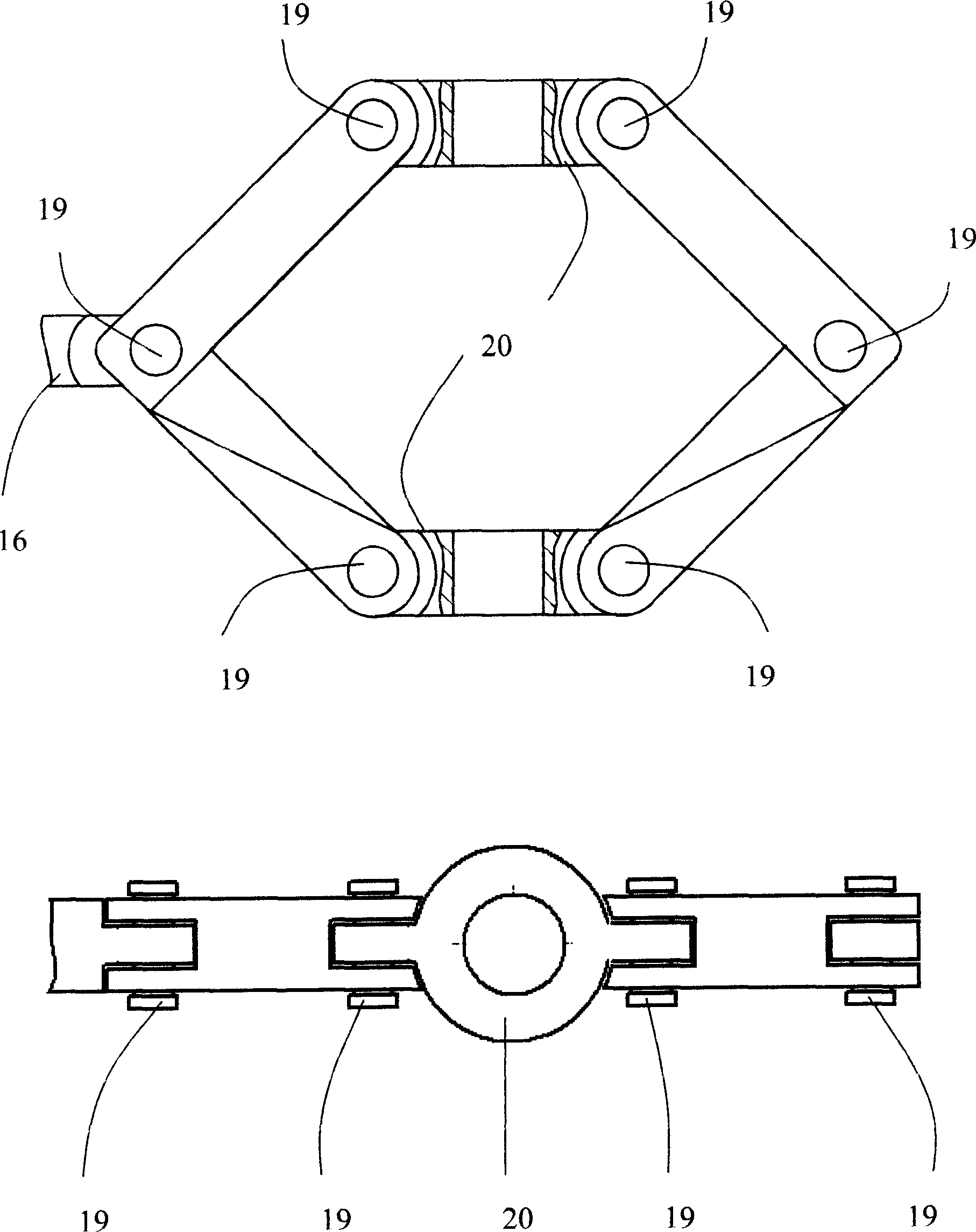 Balancing and shock-absorbing technique for vehicle on defective road