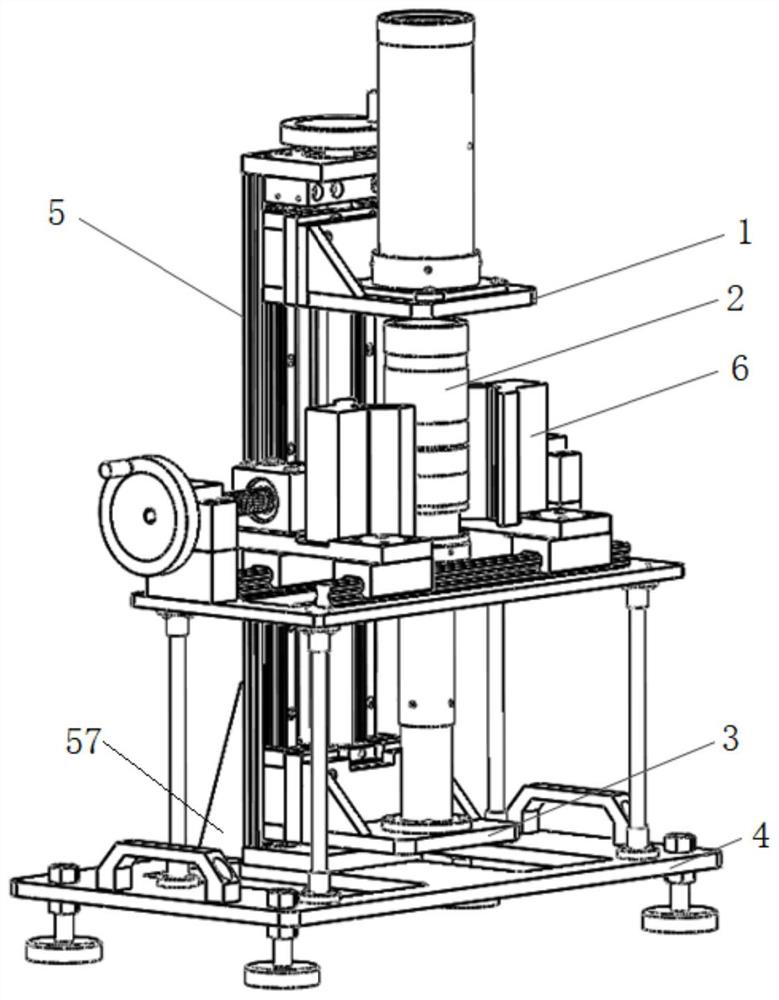 Optical lens mounting and debugging device