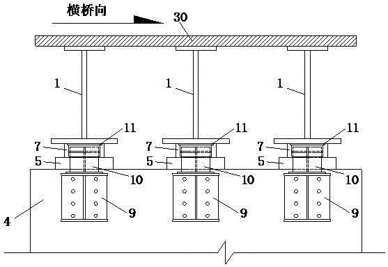 Transverse-direction low-yield-point energy dissipation type steel bridge anti-seismic stop block structure and arranging method